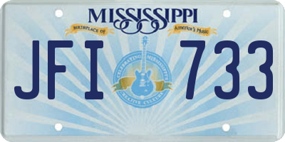 MS license plate JFI733