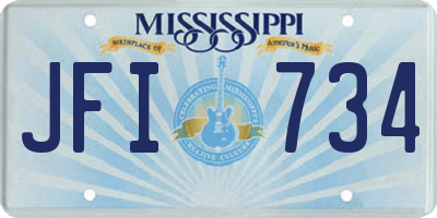 MS license plate JFI734