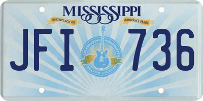 MS license plate JFI736