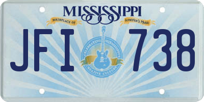 MS license plate JFI738