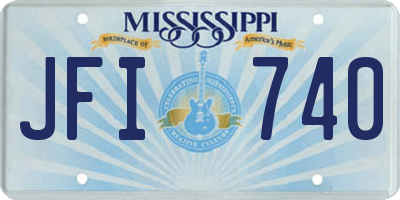 MS license plate JFI740