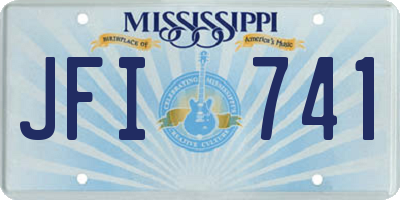MS license plate JFI741
