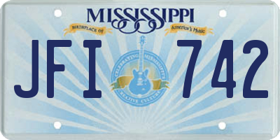 MS license plate JFI742