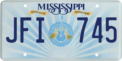 MS license plate JFI745