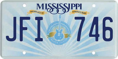 MS license plate JFI746