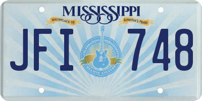 MS license plate JFI748