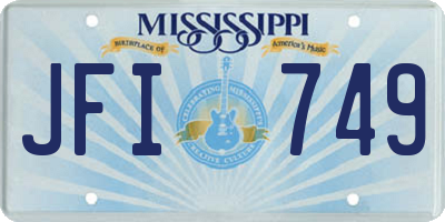 MS license plate JFI749