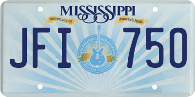 MS license plate JFI750