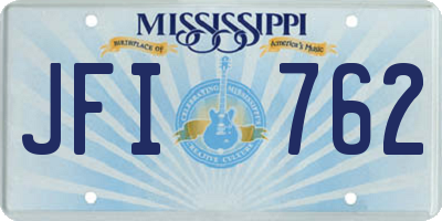 MS license plate JFI762
