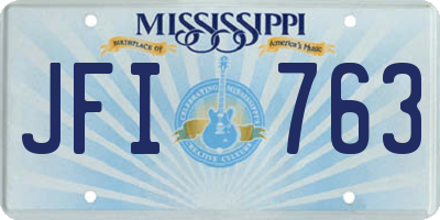 MS license plate JFI763