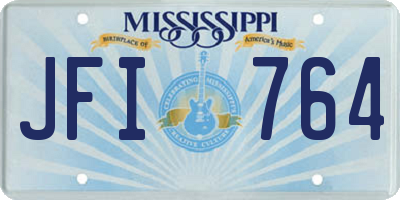 MS license plate JFI764