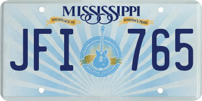 MS license plate JFI765