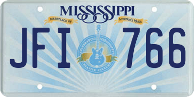 MS license plate JFI766