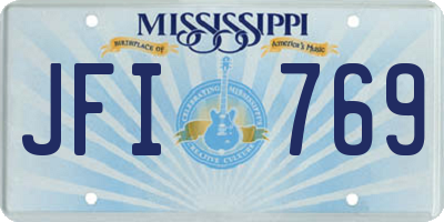 MS license plate JFI769