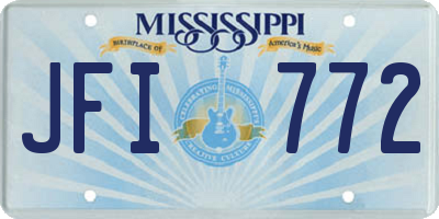 MS license plate JFI772