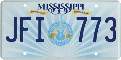 MS license plate JFI773