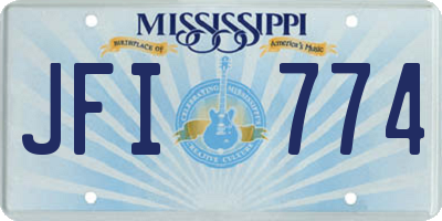 MS license plate JFI774