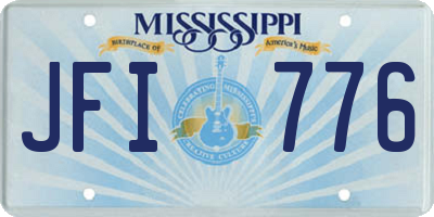 MS license plate JFI776