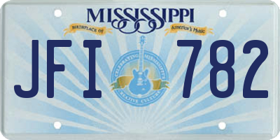 MS license plate JFI782