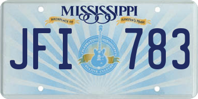 MS license plate JFI783