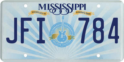 MS license plate JFI784