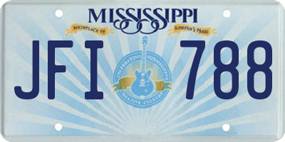MS license plate JFI788
