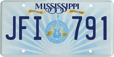 MS license plate JFI791