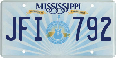 MS license plate JFI792