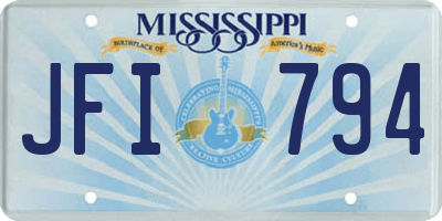 MS license plate JFI794