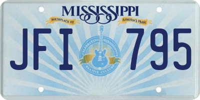 MS license plate JFI795
