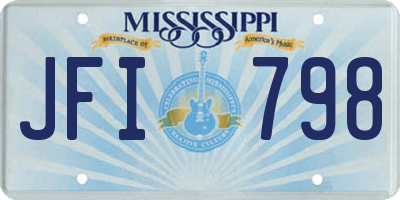 MS license plate JFI798