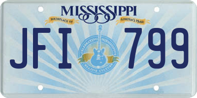 MS license plate JFI799