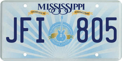 MS license plate JFI805