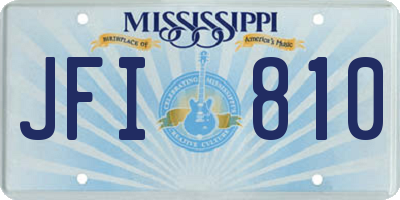 MS license plate JFI810