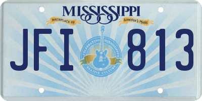 MS license plate JFI813