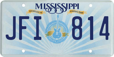 MS license plate JFI814