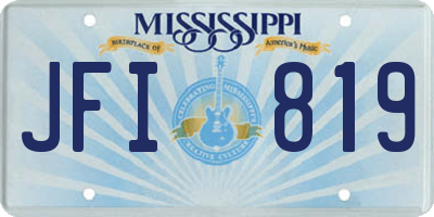 MS license plate JFI819