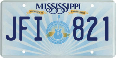 MS license plate JFI821