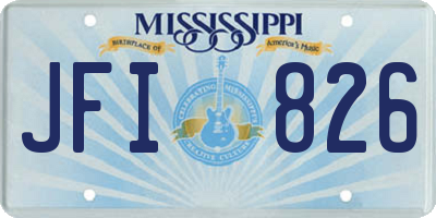 MS license plate JFI826