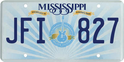 MS license plate JFI827