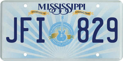 MS license plate JFI829