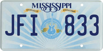 MS license plate JFI833