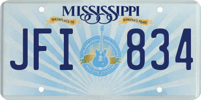 MS license plate JFI834