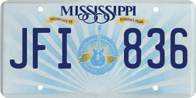 MS license plate JFI836