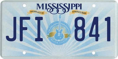 MS license plate JFI841