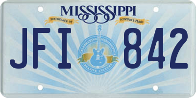 MS license plate JFI842