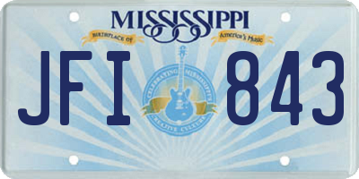 MS license plate JFI843