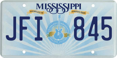 MS license plate JFI845