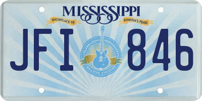 MS license plate JFI846