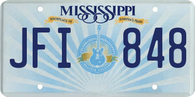 MS license plate JFI848